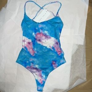 AYRA SWIM One Piece THONG Swimsuit Tie Dye